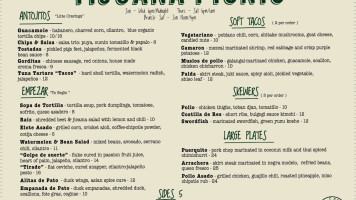 Tijuana Picnic menu
