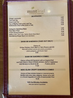 Mintleaf menu