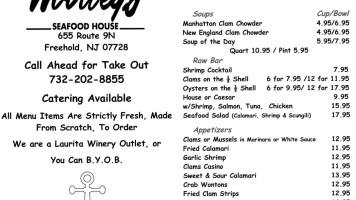 Woolley's Fish Market and Seafood House menu