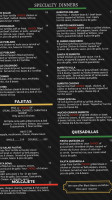 Andale Mexican menu