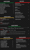 Andale Mexican menu