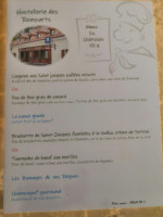 Hostellerie Des Remparts menu