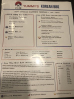 Yummy's Korean Bbq Sushi 고기 전문 Korean School 한글 학교 Snowflake Shave Ice Bingsoo menu