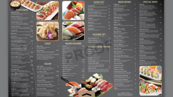 Zoku Sushi Thai menu