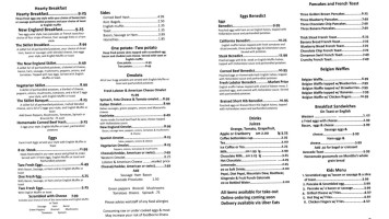 Montilios Adams Street menu