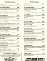 Trinity Market menu