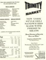 Trinity Market menu