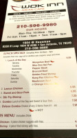 Wok Inn menu