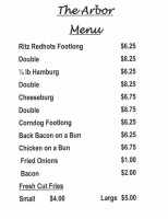 Arbor Restaurant menu