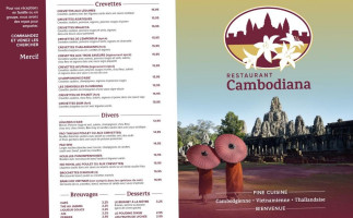 Cambodiana menu