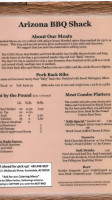 Arizona Bbq Shack menu