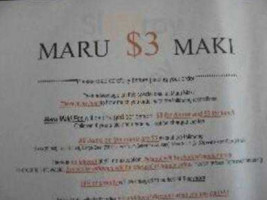 Maru Maki menu