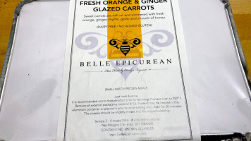 Belle Epicurean menu