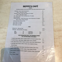 Beppes Cafe menu