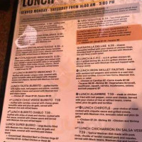 Mucho Bueno Street Food Tequila menu