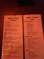 Brick and Bones menu