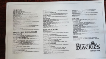 Boston Blackie's Riverside menu