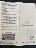 Aura Thai menu