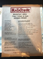 Ratatouille (chicken Provence) menu