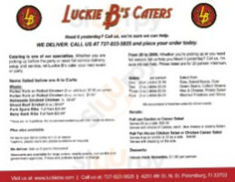 Luckie B's menu