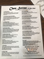 Chez Sovan menu