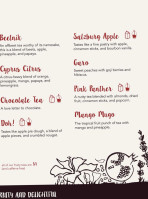 Bohemia Tea Coffee menu