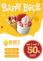 Ding's Rolled Ice Cream Crepes food