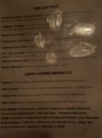 Capo's And Speakeasy menu