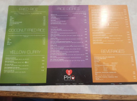 I Love Pho menu