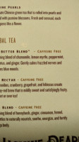 Confidential Coffee menu