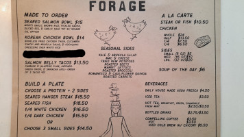 Forage menu
