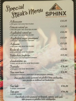 Sphinx Maarheeze menu