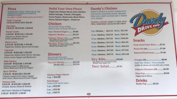 Dandy Drive-Inn menu