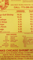 Frank's Chicago Shrimp House menu