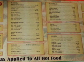 Don Chuys Mexi-mercado menu