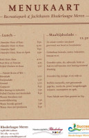 Recreatiepark Rhederlaagse Meren menu