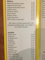 Snackbar Bij De Brugge menu