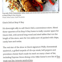 Gino's Deli Stop Buy menu