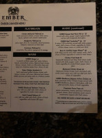 Ember Modern American Tavern menu