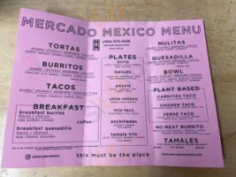 Mercado Mexico menu