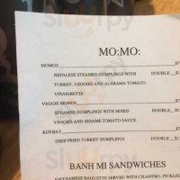 Mo:mo: menu