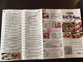 Mon Roll House Sushi menu
