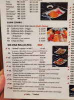 Kitaro Sushi menu
