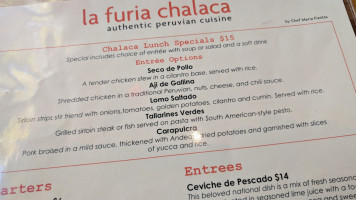 La Furia Chalaca menu