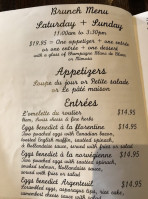 Le Grenier menu