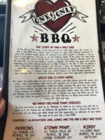 One Only Bbq menu