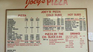 Joey’s Pizza menu
