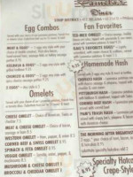 Pamela's Diner menu