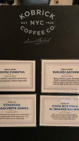 Kobrick Coffee Co menu
