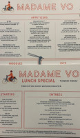 Madame Vo menu